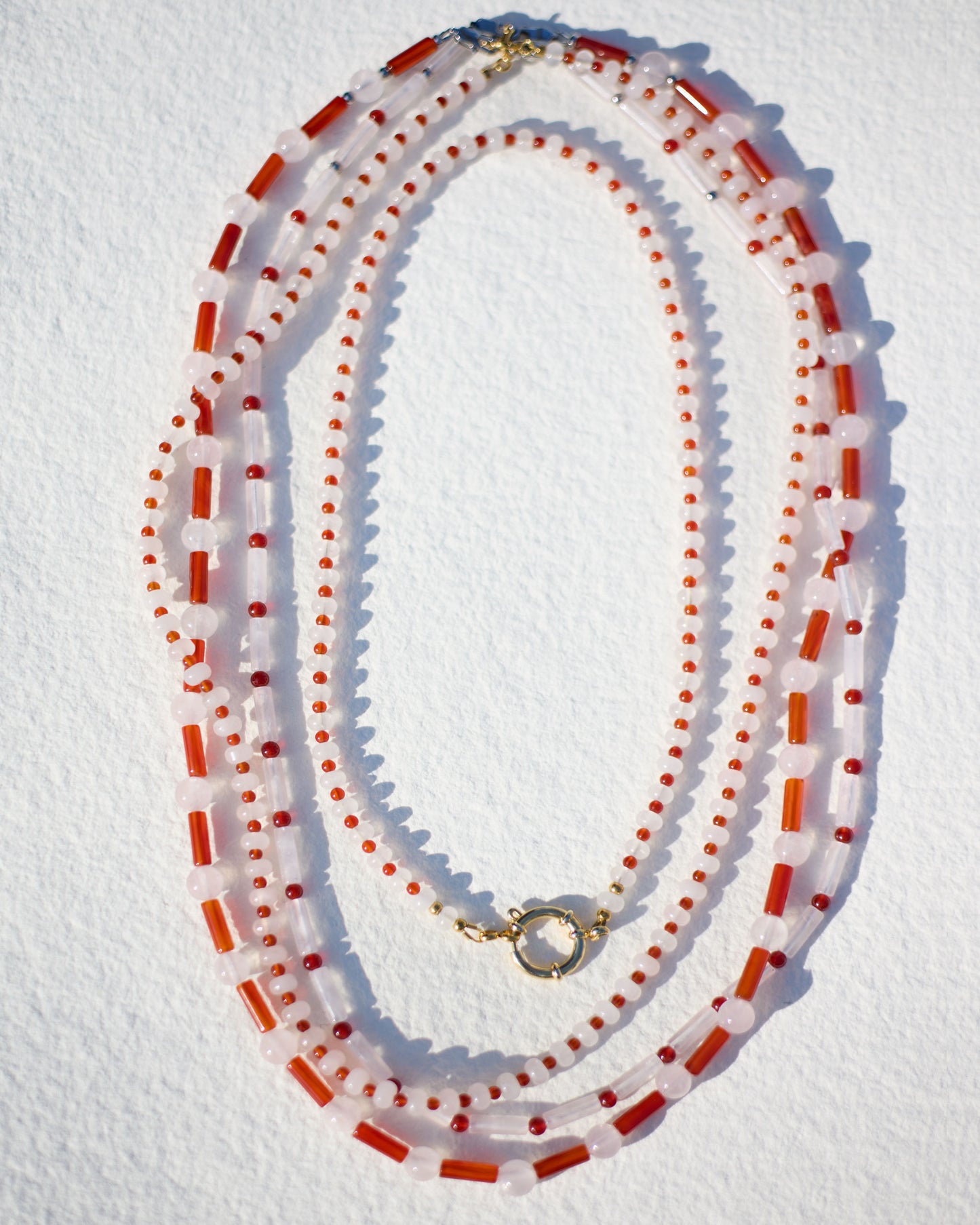 Gingham | Rose Quartz & Agate | Glasses Chain