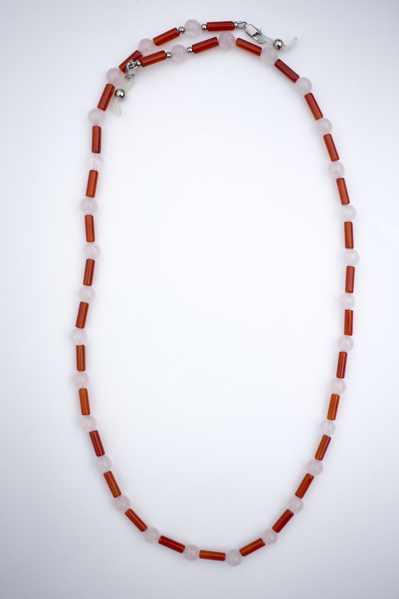 Gingham | Rose Quartz & Agate | Glasses Chain
