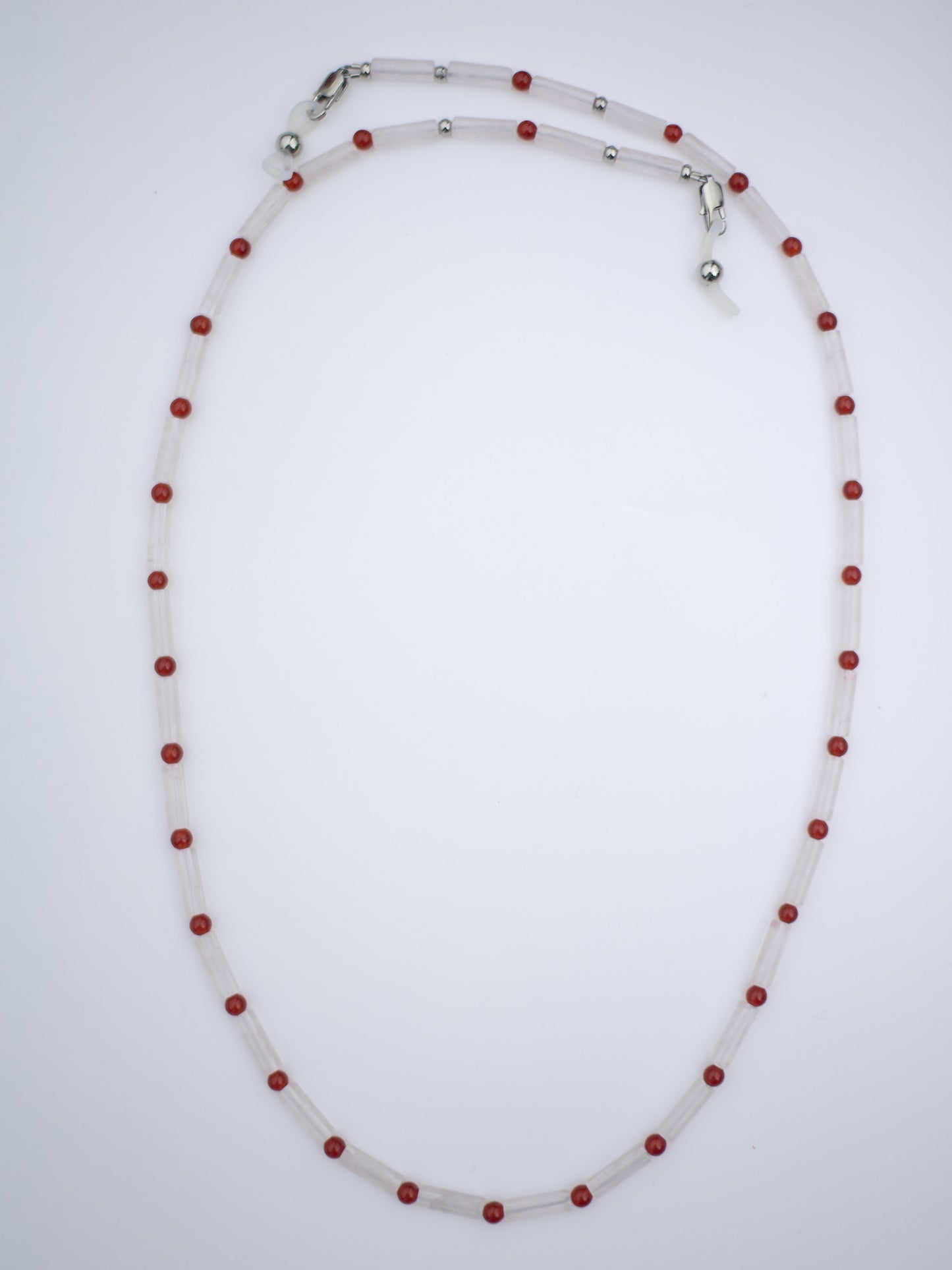 Gingham | Rose Quartz & Agate | Glasses Chain