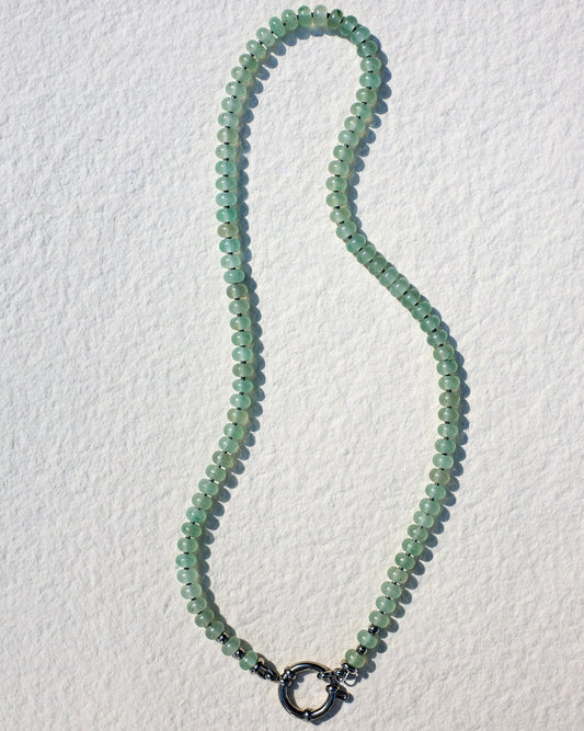 The O Necklace | Green Aventurine | Glasses Holder