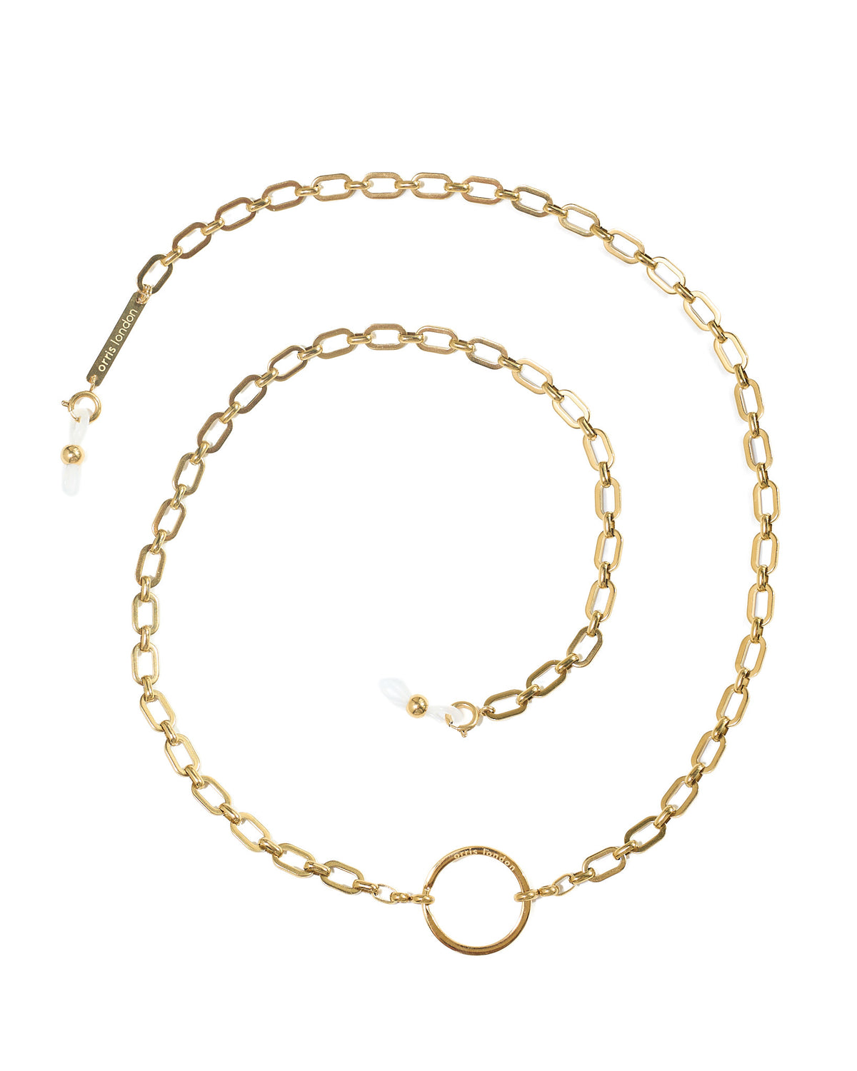 Athena - Flat Oval Convertible Glasses Chain Necklace
