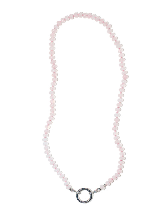 The O Necklace | Natural Stone Rondelle Knotted | Glasses Holder