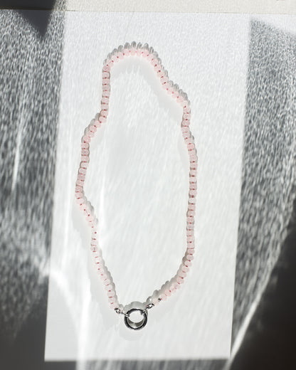 The O Necklace | Natural Stone Rondelle Knotted | Glasses Holder