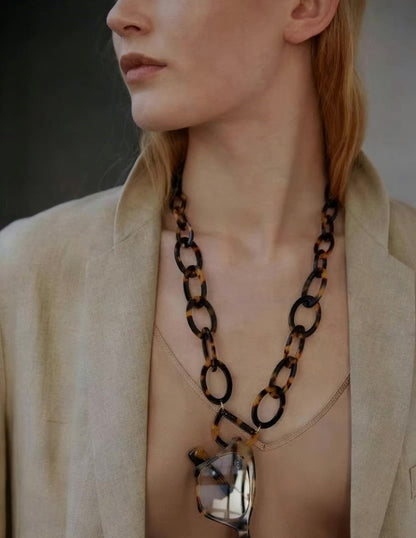 Original D Necklace | Tortoiseshell | Glasses Necklace
