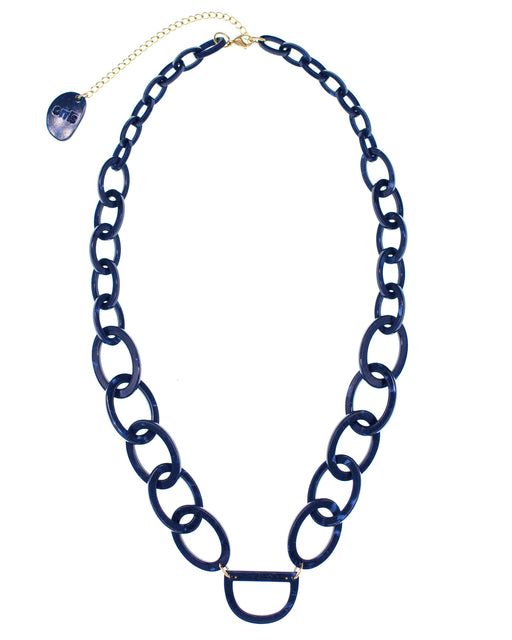 Original D Glasses Necklace is a stylish alternative to ordinary glasses chains and spectacle holders. It is composed of bold hoops made of Italian acetate, joining at the signature ‘D’ shape, creating a beautiful necklace that holds your glasses. You can wear it alone as a necklace, or hang your reading glasses, sunglasses or optical glasses on it.